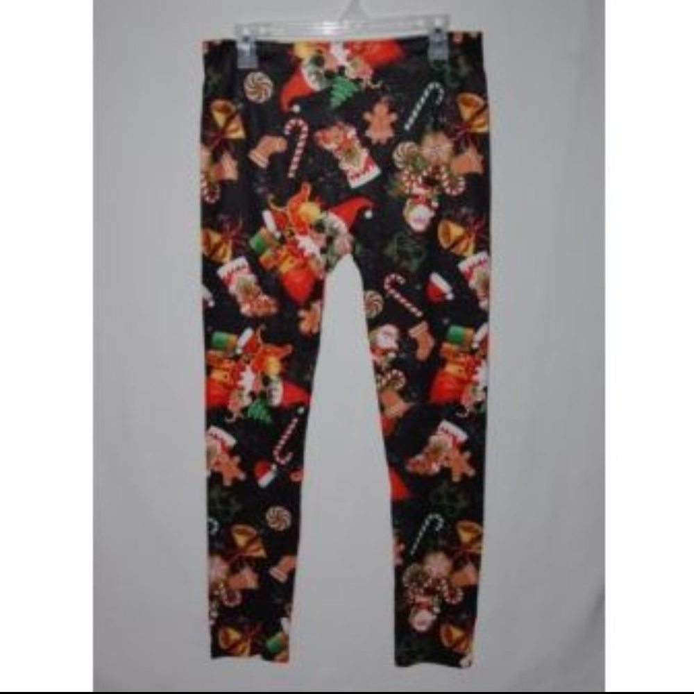 NWT Christmas Leggings Juniors XL 15-17 Candy Cane